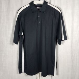 Nike Black and White Men's Polo Shirt
